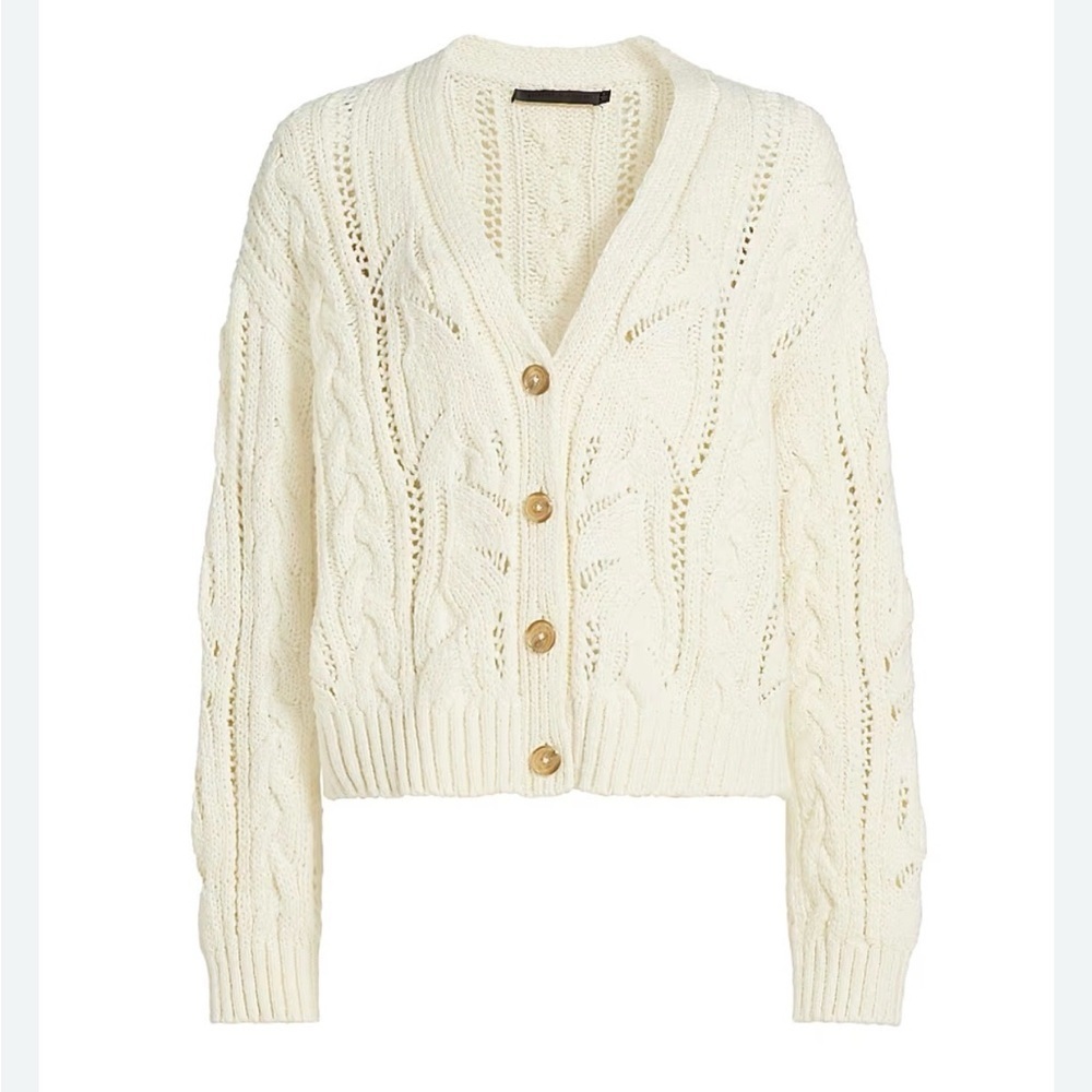 Market & Spruce Cream Open-Knit Sweater – Size Small – NWOT